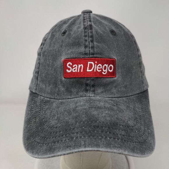 San Diego Slideback Hat Gray One Size Embroidered Adjustable Kova - Picture 2 of 7